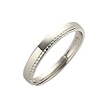 ♡ Matériaux: Argent 925 ANAZOZ Bague Argent Tressé Classique Fantaisie Homme
