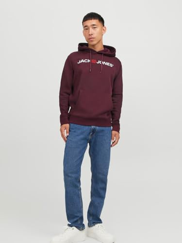 Sweat à capuche homme Jack & Jones confortable en rouge taille L