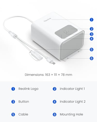 Image of REOLINK High-Capacity Solar-Powered Battery Pack, Outdoor Use, RLA-BP1