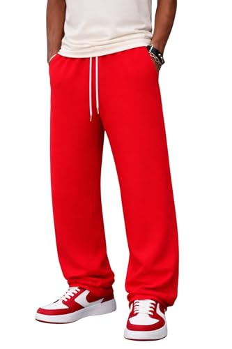 Image of Rockwell Men's Baggy Sweatpants | Cotton Terry Relaxed Fit Joggers for Men | Oversized Streetwear Track Pants | Casual Gym & Everyday Wear| 007