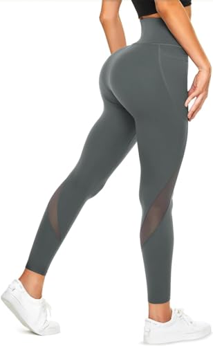 KUMAYES Sportleggings Damen Push Up Leggings mit Taschen Hohe Taille...