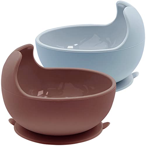Image of TotAha Silicone Suction Baby Bowl | Inwardly Curved Walls Preventing Dropping | Easy Scooping | Firmly Stick | BPA-Free Non-Slip Design