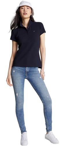 Image of Tommy Hilfiger Women's Solid Short Sleeve Pique Polo Shirt