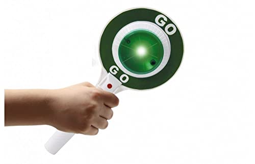 JAMARA 460308 - Polizeikelle mit Licht - Stop und Go Seite mit Leuchtfunktion, Knopf drücken und halten um die Signalleuchte zu aktivieren, kinderleicht zu bedienen, Robust und widerstandsfähig