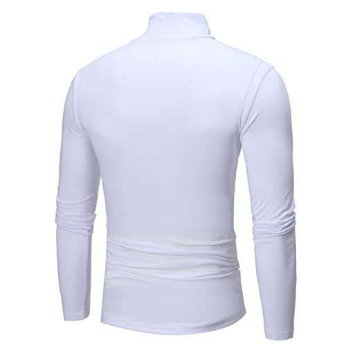 Mens Thermal Base Layer Shirt Casual Slim Fit Long Sleeve Mock Turtleneck Pullover Undershirt3