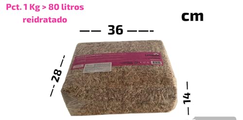 Musgo esfagno para orquídeas, importado do Chile, seco, tratado e prensado. Pct. 1 KG. equivale a 80