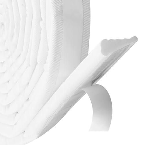 Tira de burlete de 3 m para puertas y ventanas, tira de sellado de cuña, autoadhesiva, cinta aislante blanca de espuma, impermeable, insonorización, bloqueador de huecos