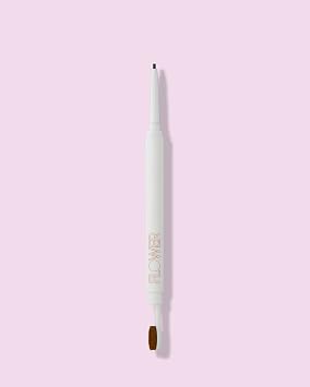 FLOWER BEAUTY By Drew Barrymore Microbrow Eyebrow Pencil - Skinny + Precise Lines - Hair-Like + Natural Finish - Built-In Brush - Espresso