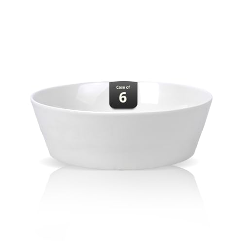 Bone China Cone Shape Commericial Grade Dinnerware Soup Bowl 7inch, Case of 6