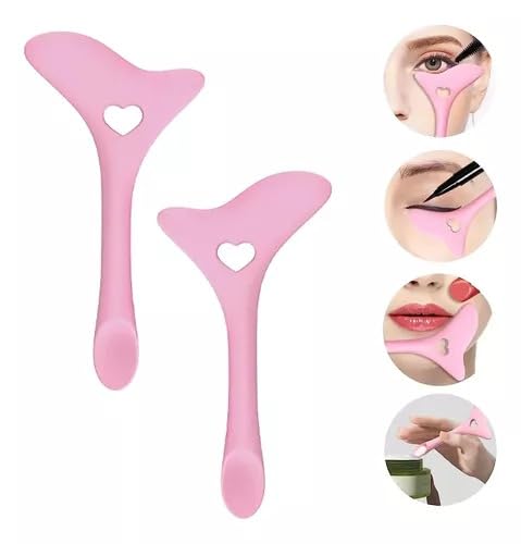 kit 02 Molde Delineado Gatinho Olhos Aplicador Sombra Silicone Make