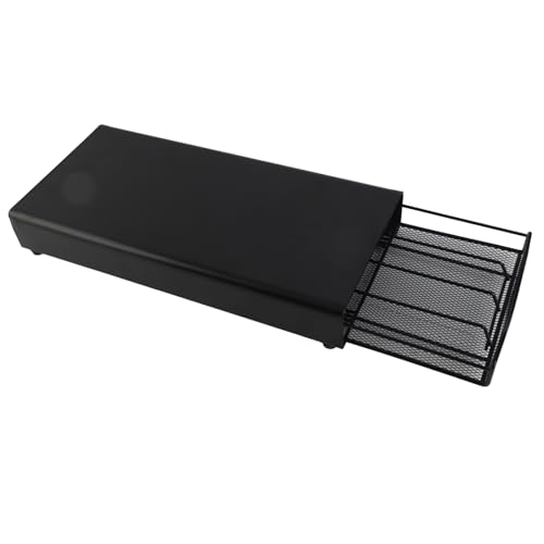 Rcniso Cajón Metálico para Cápsulas de café con Absorción Acústica para Clasificación Ordenada, Uso en el Hogar y la Oficina (Negro)