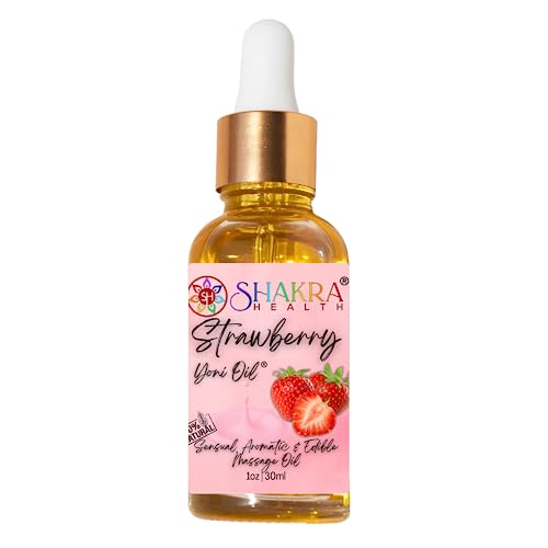 Huile de yoni à la fraise bio et végétalienne - Soin hydratant intime et corporel 30 ml