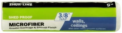 Shur-Line 9" x 3/8" Inch Nap Microfiber Walls & Ceilings Paint Roller Cover - Quantity of (4)