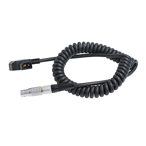 Cable en espiral D-tap de 6 pines contra tirones para cámaras RED y DJI Ronin 4D 3