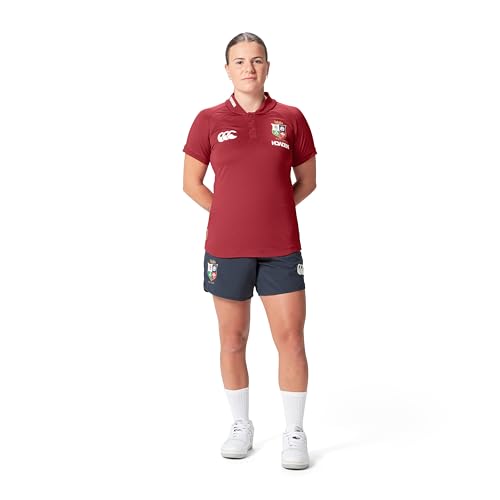 British & Irish Lions Canterbury Women's Official Canterbury Polo Shirt, Red Dahlia, 10 - Image 3