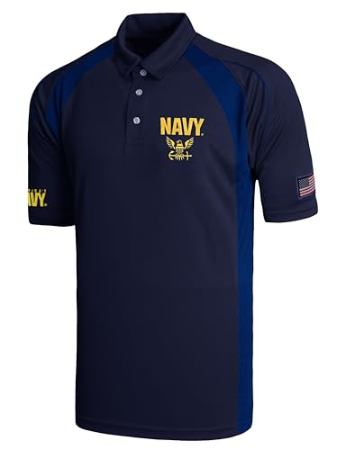 Malham USA US Navy Polo Shirt – Breathable Fabric, Embroidered Logo, Flag Patch, Comfortable Fit, Sizes S-XXXL2