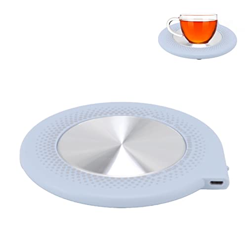Omabeta Coffee Mug Warmer, Blue Portable Electric Beverage Tea Water Milk Warmer for Home Cafe