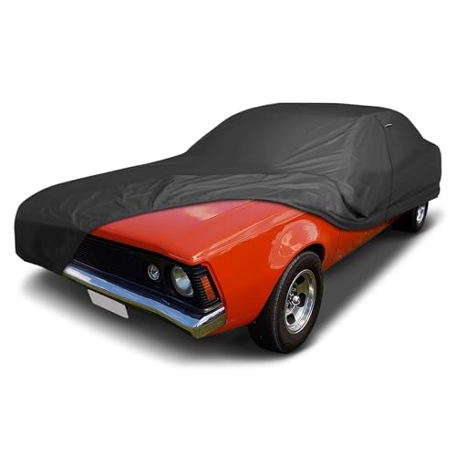 Image of iCarCover Premium Custom Car Cover for 1970-1972 AMC Hornet 2-Door, 4-Door Sedan Heavy Duty Waterproof All Weather UV Sun Protector Custom Fit Full Exterior Indoor Outdoor Protection Car Cover (Black)