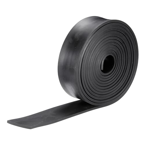 Metallixity MTF240422XT000299EU Solid Rubber Strips (78.74"L X 1.97"W X 0.2"T) 1Pcs, Rubber Neoprene Sheet Rolls cover