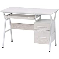 Amazon.co.jp: 不二貿易 デスク 机 幅100×奥行56×高さ72㎝ ホワイト