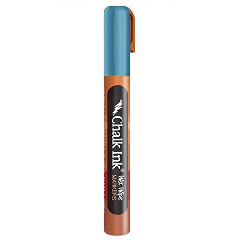 Chalk Ink Metallic Wet Wipe Marker, 6 mm, Electric Blue, 1 Count (Pack of 1)
