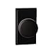 Bravura Hardware 936 Nashville Knob Passage Lockset with Modern Rectangle Trim for Hallway/Office, Matte Black