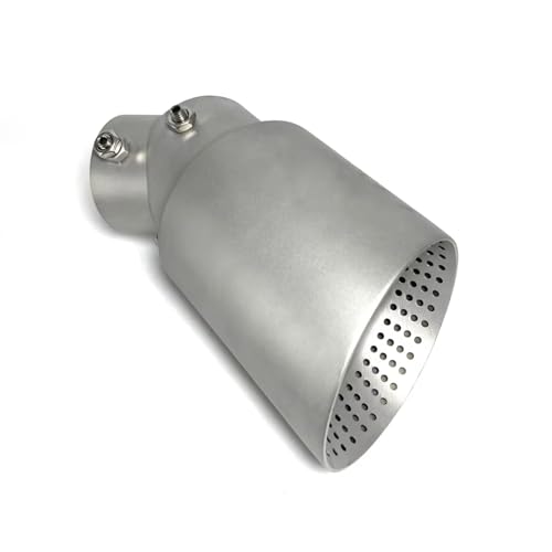 Tubo de escape de acero inoxidable con silenciador universal y punta de salida curvada