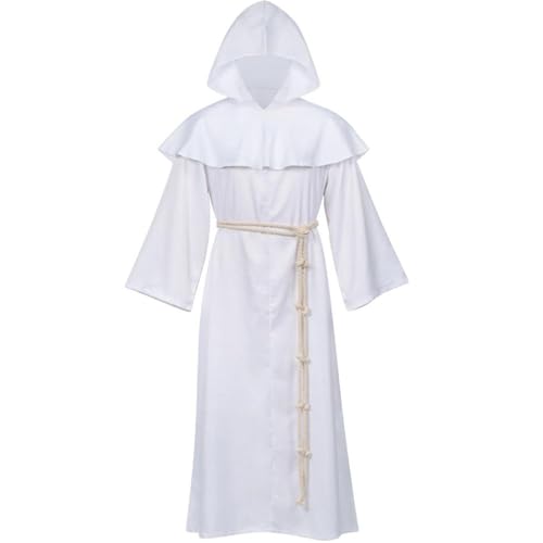 Capa medieval con capucha para hombre y mujer disfraz de monje