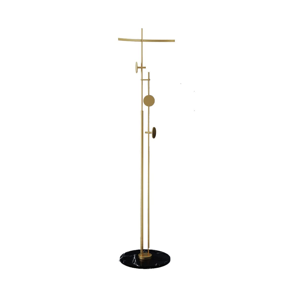 CGJseFH coat stand, Simple Coat Rack Household Marble Floor Stand Hooks Bedroom Hanging Shelf Decor Jacket Scarf Bathroom Clothes Hanger(Gold)