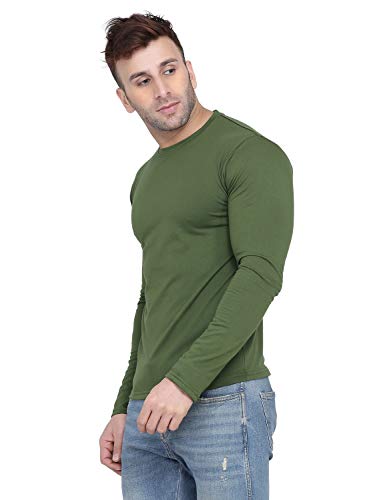 Image of Self Design Men Full Sleeve Round Neck Multicolor T-Shirt (Pack of 2)