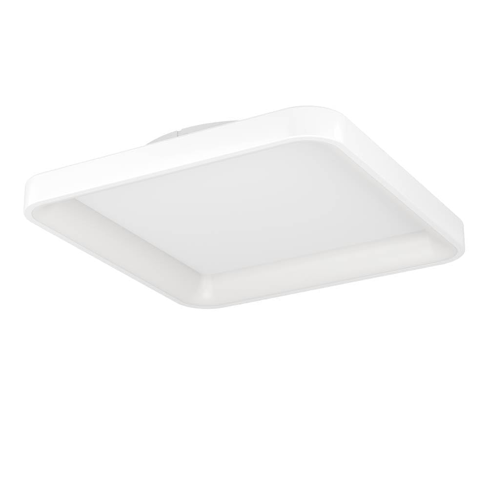 Eglo LED Ceiling Light Fitting Loretello, Square Ceiling lamp, Office Lighting dimmable with Remote Control