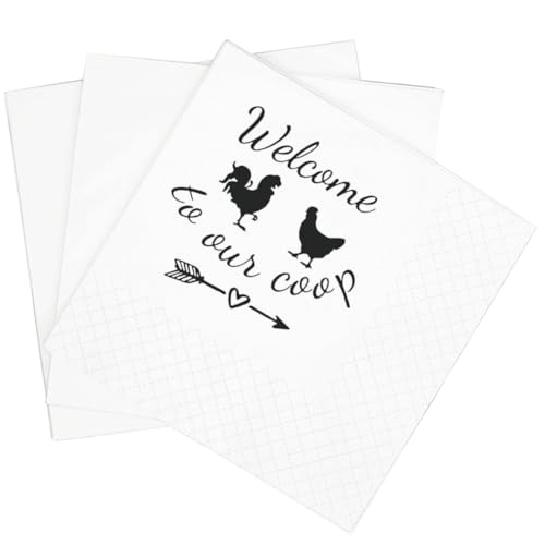 SharkBliss-Funny-Chicken-Quotes-Cocktail-Napkins-100-Pack-Welcome-To-Our-Coop-Saying-Disposable-Beverage-Bar-Paper-Cocktail-Napkins-For-Party-Table-Decor-2-Ply-5x5-Welcome-To-Our-Coop SharkBliss Funny Chicken Quotes Cocktail Napkins 100 Pack Welcome To Our Coop Saying Disposable Beverage Bar Paper Cocktail Napkins For Party Table Decor 2 Ply 5×5 Welcome To Our Coop