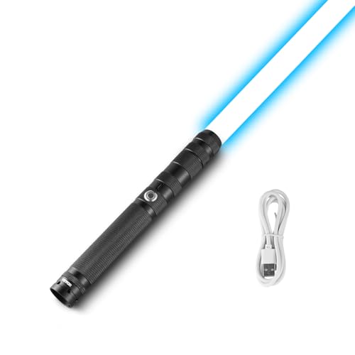 Image of VEVOR Light Sword, Light up Sword with 14 RGB Colors, FX Sound and Realistic Handle, Rechargeable Light Up Toy for Adults and Kids, Christmas Day, Halloween Cosplay, Birthday, Black