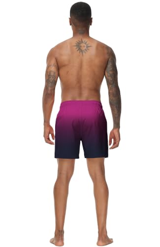 Image of Tyhengta Men's Swim Trunks Quick Dry Beach Shorts with Zipper Pockets and Mesh Lining