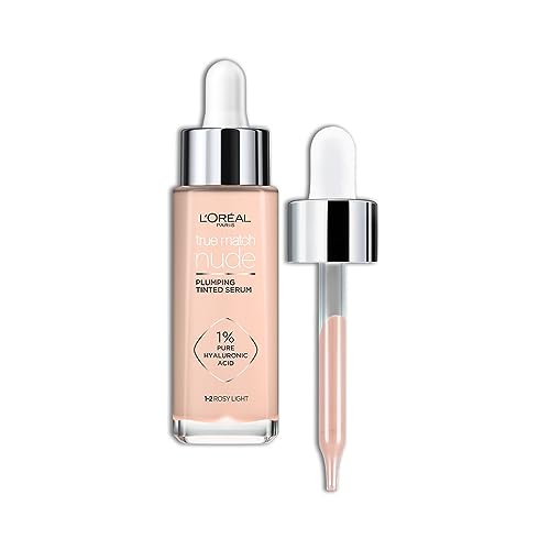 L'Oréal Paris - Sérum tintado, base líquida con ácido hialurónico, True Match Tinted Serum, nº 1-2, muy claro a claro, 1 x 30 ml