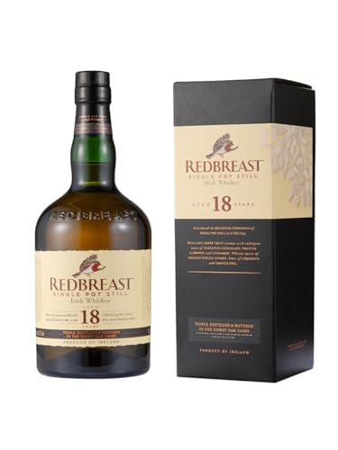 Red breast 18 Jahre, Single Pot Still Irish Whiskey mit feinstem Oloroso-Sherry, dreifach...