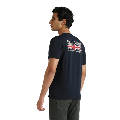 Image of Pepe Jeans Men T-Shirt|Cotton|Slim Fit