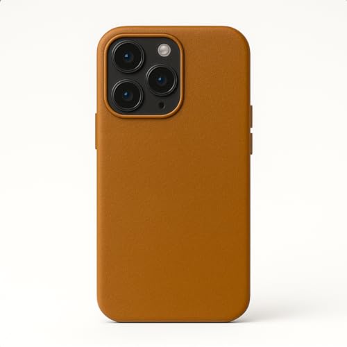 Capa Capinha Case de Couro Sintético Magnética Slim Luxo Premium Bordas Elevadas Forro Macio Para iPhone (Marrom, iPhone 12/12 Pro)