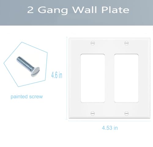 Plaque murale à 2 interrupteurs Decora double pour prise usb et variateur de lumière - 3