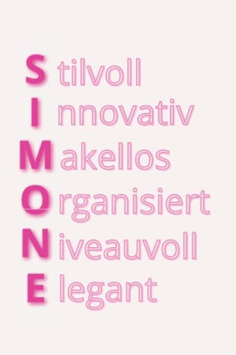 Simone: personalisiertes Notizbuch
