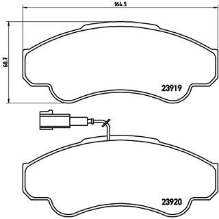 Brembo P 59 092 Pastiglia Freno Anteriore: Kit Con Accessori, Indicatore Usura. WVA 22342, 22343. Sistema Teves. Qualità OE.