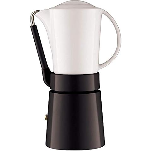 aerolatte Caffé Porcellana / Stovetop Espresso Maker, 4-Cup / 250 ml, Black Cover