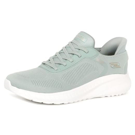 Skechers Bobs Squad Chaos Current Muse, Zapatillas Mujer, Sage Textile, 38 EU