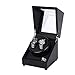 Generic Strumento Guarda Doppio Rotator Automatic Watch Windows Box Meccanico Avvolgimento dell'orologio Armadietto Organizzatore High Light Black Paint Muto Scatola di stoccaggio