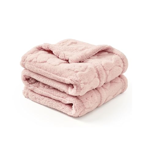 Image of CREVENT 30 inchX40 inch Cozy Soft Warm Sherpa Baby Blanket for Girls Boys, Newborn Essentials for Infant, Baby Shower Receiving Gift - Pink Bear 75X100cm