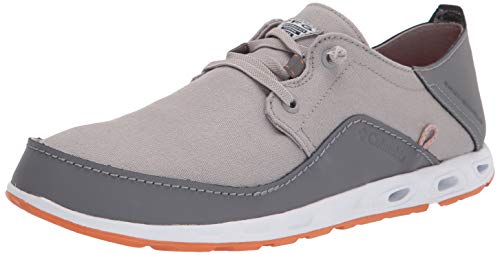 Columbia Men's Bahama Vent Relaxed Laced Boat Shoe, Steam/Light Orange, 11