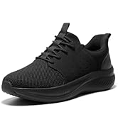 HEEZ Mens Slip On Fashion Sneakers, Comfortable Casual Workout Shoes, Breathable Walking Shoes, N...