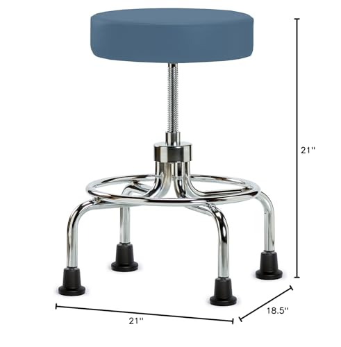 Image of Perch Retro Exam Stool with Glides, 18.5 inch-24 inch, Newport Fabric