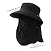 FytStycale Outdoor Sun Hat for Men Women with Face Covering for Backpacking Vacation Hiking, Black