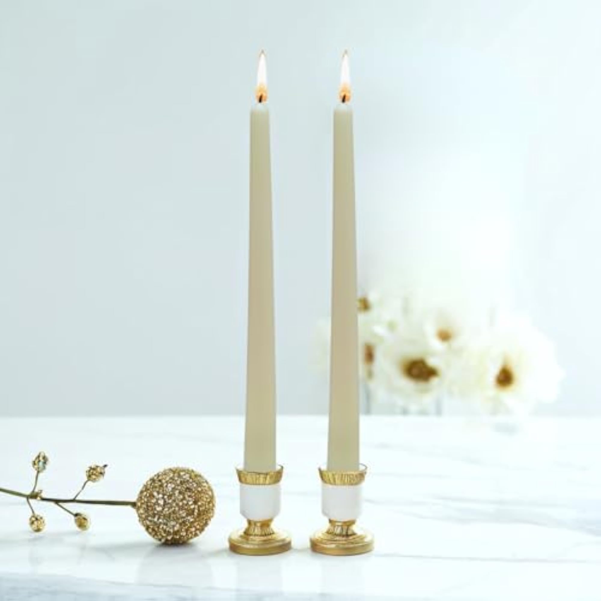 Everyday Unscented Taper Candles for Home & Events